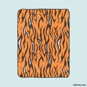 Hand Drawn Tiger Print Background Fleece Blanket 1