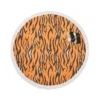 Hand Drawn Tiger Print Background Round Beach Towel