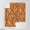 Hand Drawn Tiger Print Background Sherpa Fleece Blanket