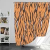 Hand Drawn Tiger Print Background Shower Curtain