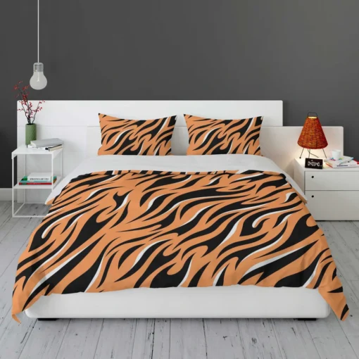 Hand Drawn Tiger Skin Design Bedding Set 1