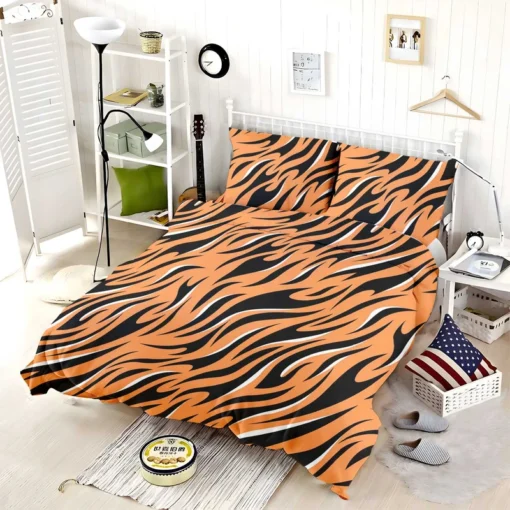 Hand Drawn Tiger Skin Design Bedding Set