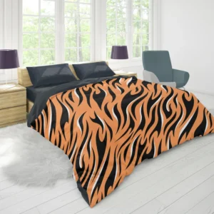 Hand Drawn Tiger Skin Design Duvet Cover 1