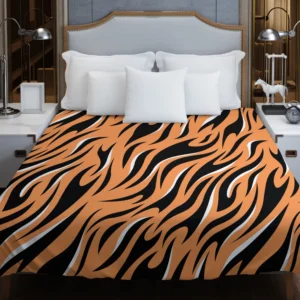 Hand Drawn Tiger Skin Design Duvet Cover