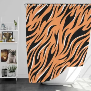 Hand Drawn Tiger Skin Design Shower Curtain