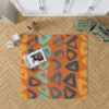 Hand Drawn Triangle Brush Design Rug