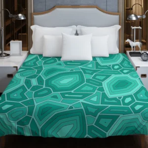 Hand Drawn Turtle Shell Pattern Duvet Cover