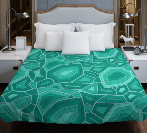 Hand Drawn Turtle Shell Pattern Duvet Cover