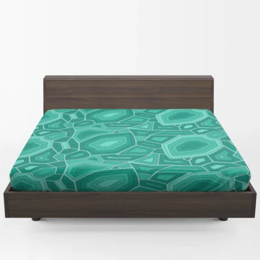 Hand Drawn Turtle Shell Pattern Fitted Sheet 1