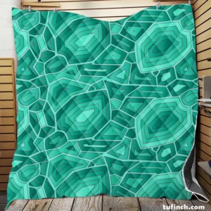 Hand Drawn Turtle Shell Pattern Quilt Blanket