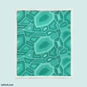 Hand Drawn Turtle Shell Pattern Sherpa Fleece Blanket 1