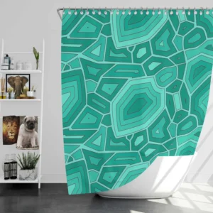 Hand Drawn Turtle Shell Pattern Shower Curtain