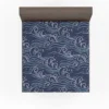 Hand Drawn Wave Off Pattern Fitted Sheet