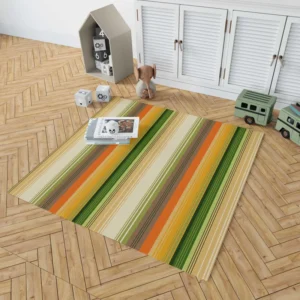 Hand Drawn Woodsy Stripes Rug 1