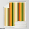 Hand Drawn Woodsy Stripes Sherpa Fleece Blanket