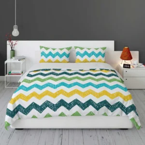 Hand Drawn Zigzag Pattern Bedding Set 1