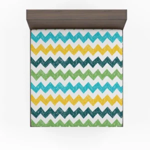 Hand Drawn Zigzag Pattern Fitted Sheet