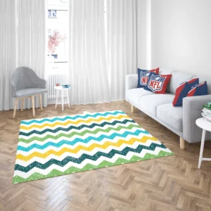 Hand Drawn Zigzag Pattern Rug 2