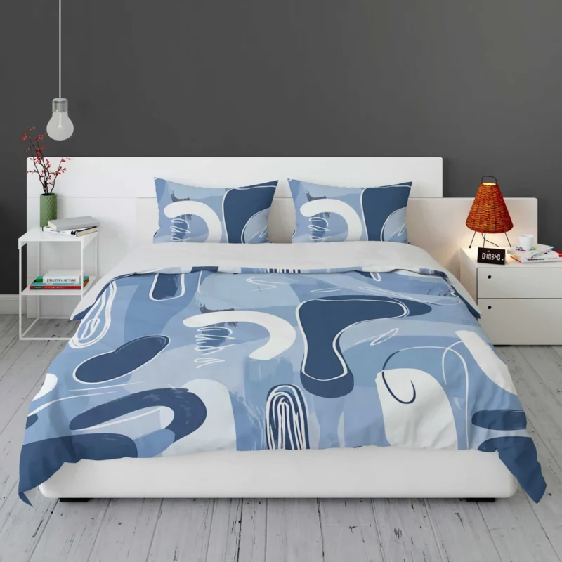 Hand Painted Abstract Art Bedding Set 1