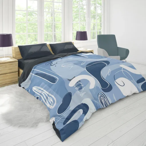 Hand Painted Abstract Art Duvet Cover 1