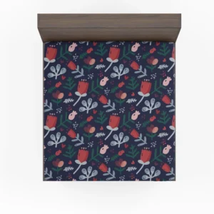 Hand Painted Abstract Floral Pattern Fitted Sheet