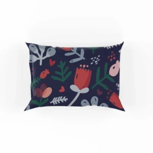 Hand Painted Abstract Floral Pattern Pillow Case