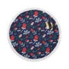 Hand Painted Abstract Floral Pattern Round Beach Towel