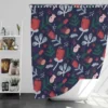 Hand Painted Abstract Floral Pattern Shower Curtain