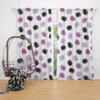 Hand Painted Black Blue Purple Giraffe Design Curtain