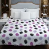 Hand Painted Black Blue Purple Giraffe Design Duvet Cover