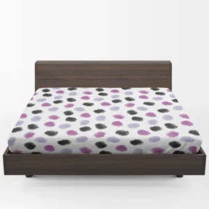 Hand Painted Black Blue Purple Giraffe Design Fitted Sheet 1