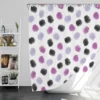 Hand Painted Black Blue Purple Giraffe Design Shower Curtain