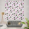 Hand Painted Black Blue Purple Giraffe Design Wall Tapestry