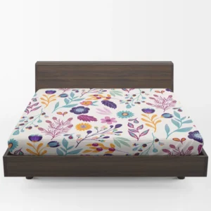 Hand Painted Exotic Floral Pattern Fitted Sheet 1