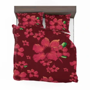 Hand Painted Hibiscus Flowers Bedding Set 2