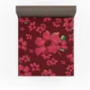 Hand Painted Hibiscus Flowers Fitted Sheet