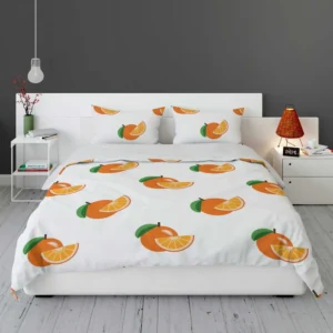 Hand Painted Orange Design Bedding Set 1