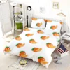 Hand Painted Orange Design Bedding Set