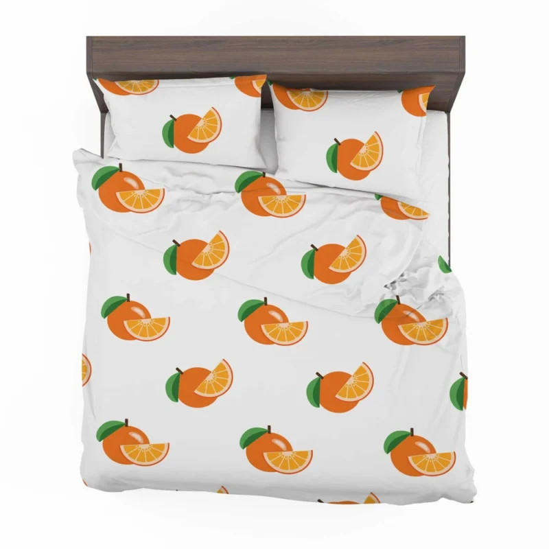 Hand Painted Orange Design Bedding Set 2