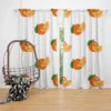 Hand Painted Orange Design Curtain