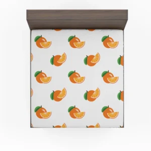 Hand Painted Orange Design Fitted Sheet