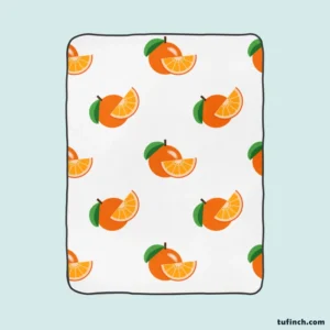 Hand Painted Orange Design Fleece Blanket 1