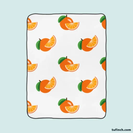 Hand Painted Orange Design Fleece Blanket 1