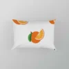 Hand Painted Orange Design Pillow Case