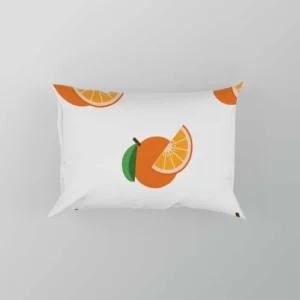 Hand Painted Orange Design Pillow Case