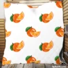 Hand Painted Orange Design Quilt Blanket