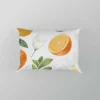 Hand Painted Oranges Leaves Pillow Case