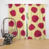 Hand Painted Raspberry Curtain