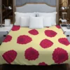 Hand Painted Raspberry Duvet Cover