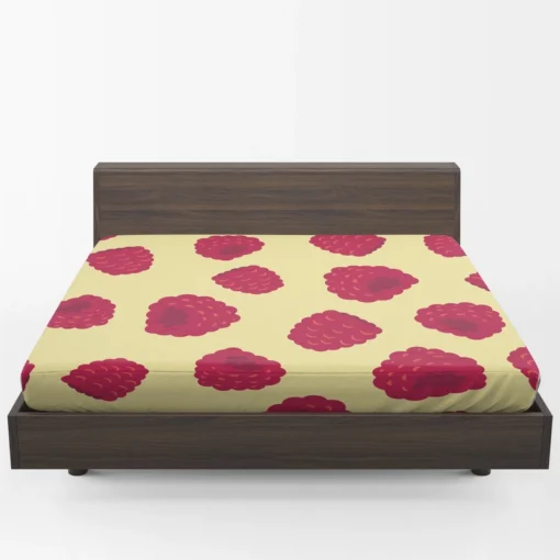 Hand Painted Raspberry Fitted Sheet 1